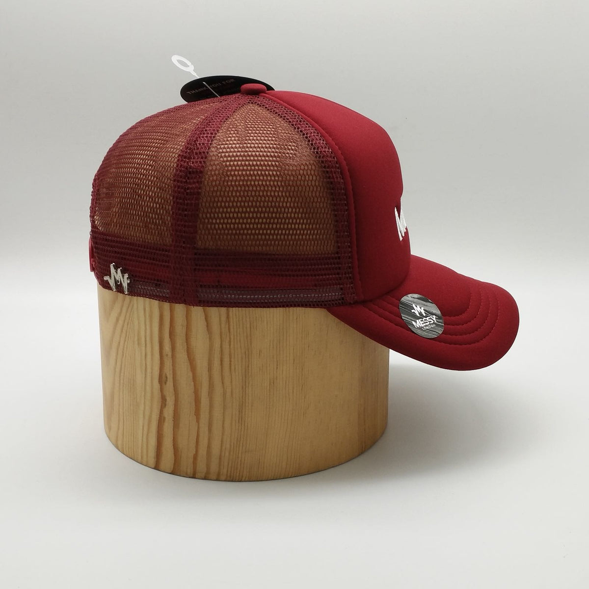 Mesh Trucker Cap Carmine Red – Messy London