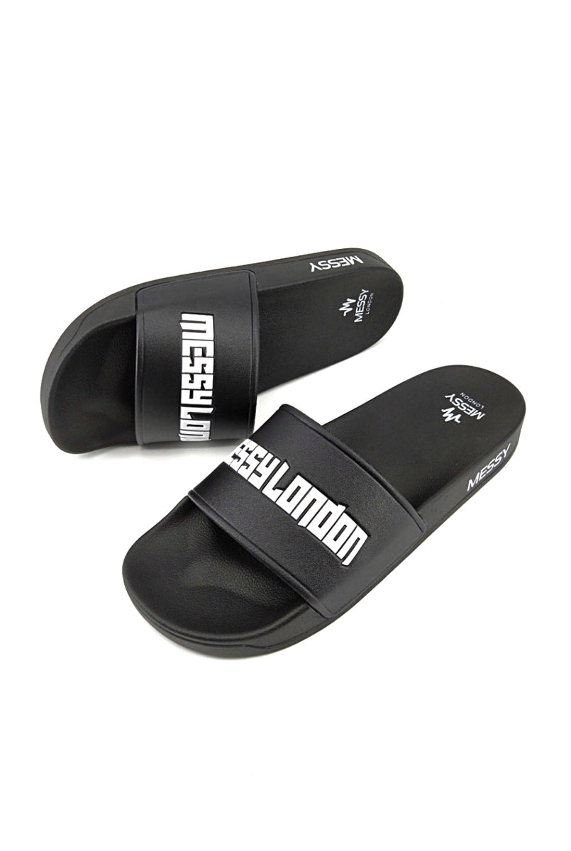 Black Messy Aqua Slides – Messy London