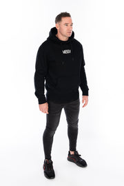 Branded Core Hoodie Black Relaxed Fit