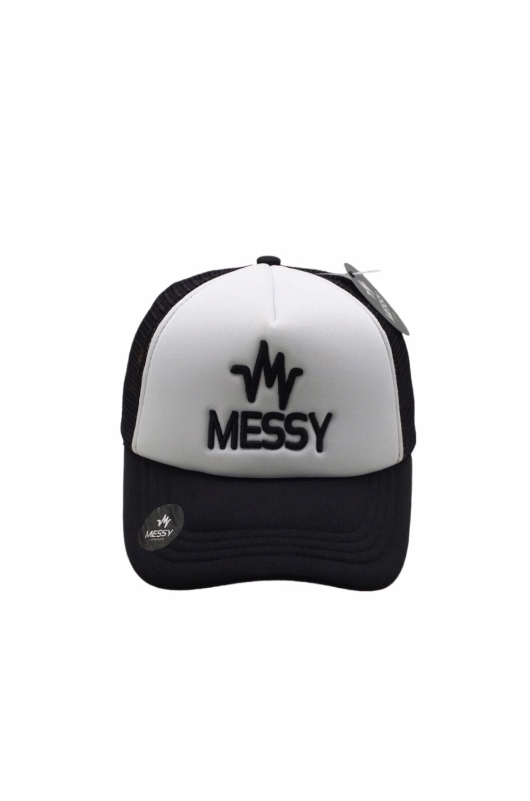 Mesh Trucker Cap Black White Messy London