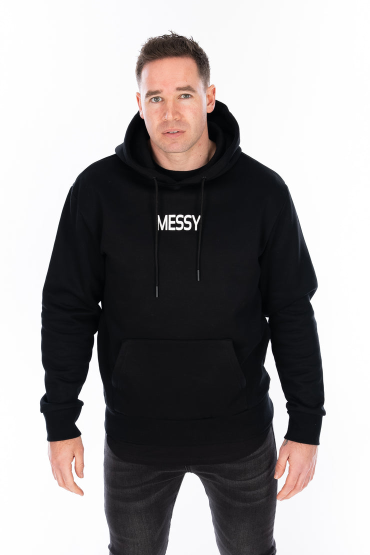 Branded Core Hoodie Black Relaxed Fit